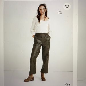 Madewell Slim Emmett Wide-Leg Pants, Vegan Leather